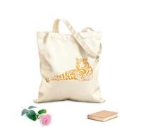 AILOONG Bolsa de lona Tigre Animal salvaje Depredador tribal Gran felino Tela de 340g/m² de grosor Bolsa para dibujar