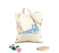 AILOONG Bolsa de lona Tigre Animal salvaje Depredador tribal Gran felino Tela de 340g/m² de grosor Bolsa para dibujar