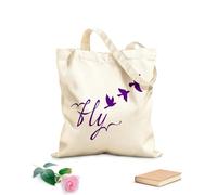 AILOONG Bolsa de lona Volar Palabra Pájaro Libertad ación Tela de 340g/m² de grosor Bolsa para dibujar