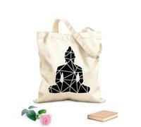 AILOONG Bolsa de lona Yoga Meditación Relajación OM Chakra Mantra Buda Tela de 12 oz de grosor Sustituye a la mochila escolar 31x36cm Mediano