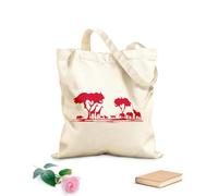 AILOONG Bolsa de playa de poliéster y algodón Animales Pastizales Vida Silvestre Tela de 340g/m² de grosor Material agradable para la piel