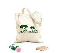 AILOONG Bolsa de playa de poliéster y algodón Animales Pastizales Vida Silvestre Tela de 340g/m² de grosor Material agradable para la piel