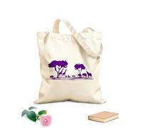 AILOONG Bolsa de playa de poliéster y algodón Animales Pastizales Vida Silvestre Tela de 340g/m² de grosor Material agradable para la piel