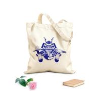 AILOONG Bolsa de playa de poliéster y algodón Armadura de katana de guerrero japonés samurái Tela de 340g/m² de grosor Material agradable para la piel