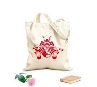 AILOONG Bolsa de playa de poliéster y algodón Armadura de katana de guerrero japonés samurái Tela de 340g/m² de grosor Material agradable para la piel