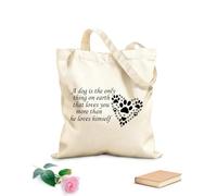 AILOONG Bolsa de playa de poliéster y algodón Citaciones para perros Los perros son las únicas citas Salón de peluquería Tela de 12 oz de grosor Material agradable para la piel 35x40cm Grande