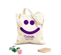 AILOONG Bolsa de playa de poliéster y algodón Citas inspiradoras sobre pensamiento positivo y cultura empresarial Tela de 340g/m² de grosor Material agradable para la piel