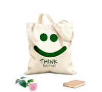 AILOONG Bolsa de playa de poliéster y algodón Citas inspiradoras sobre pensamiento positivo y cultura empresarial Tela de 340g/m² de grosor Material agradable para la piel