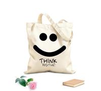 AILOONG Bolsa de playa de poliéster y algodón Citas inspiradoras sobre pensamiento positivo y cultura empresarial Tela de 12 oz de grosor Material agradable para la piel 31x36cm Mediano