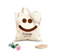 AILOONG Bolsa de playa de poliéster y algodón Citas inspiradoras sobre pensamiento positivo y cultura empresarial Tela de 340g/m² de grosor Material agradable para la piel