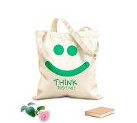 AILOONG Bolsa de playa de poliéster y algodón Citas inspiradoras sobre pensamiento positivo y cultura empresarial Tela de 340g/m² de grosor Material agradable para la piel