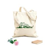 AILOONG Bolsa de playa de poliéster y algodón Guardería para bebés con rama de árbol de tigre durmiente, zoológico, safari, jungla, sala de juegos de vida silvestre Tela de 340g/m² de grosor