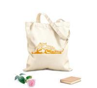 AILOONG Bolsa de playa de poliéster y algodón Guardería para bebés con rama de árbol de tigre durmiente, zoológico, safari, jungla, sala de juegos de vida silvestre Tela de 340g/m² de grosor