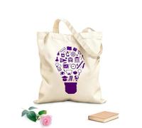 AILOONG Bolsa de playa de poliéster y algodón Investigación sobre el concepto de filosofía escolar: herramientas educativas y de aprendizaje Tela de 340g/m² de grosor Material agradable para la piel