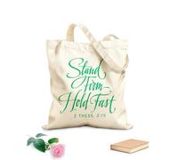 AILOONG Bolsa de playa de poliéster y algodón Mantente firme y aférrate a las Escrituras: citas inspiradoras para el dormitorio Tela de 340g/m² de grosor Material agradable para la piel
