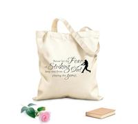 AILOONG Bolsa de playa de poliéster y algodón Nunca dejes que el miedo a fracasar te impida jugar. Tela de 340g/m² de grosor Se usa como bolsa de regalo