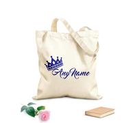 AILOONG Bolsa de playa de poliéster y algodón Princesa Heredera Príncipe Corona Tela de 340g/m² de grosor Material agradable para la piel