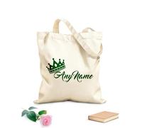 AILOONG Bolsa de playa de poliéster y algodón Princesa Heredera Príncipe Corona Tela de 340g/m² de grosor Material agradable para la piel