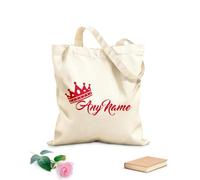 AILOONG Bolsa de playa de poliéster y algodón Princesa Heredera Príncipe Corona Tela de 340g/m² de grosor Material agradable para la piel