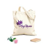 AILOONG Bolsa de playa de poliéster y algodón Princesa Heredera Príncipe Corona Tela de 340g/m² de grosor Material agradable para la piel