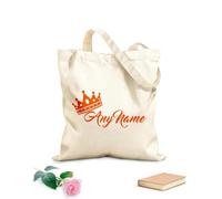 AILOONG Bolsa de playa de poliéster y algodón Princesa Heredera Príncipe Corona Tela de 340g/m² de grosor Material agradable para la piel
