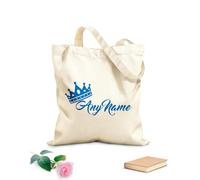 AILOONG Bolsa de playa de poliéster y algodón Princesa Heredera Príncipe Corona Tela de 340g/m² de grosor Material agradable para la piel