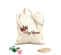AILOONG Bolsa de playa de poliéster y algodón Princesa Heredera Príncipe Corona Tela de 340g/m² de grosor Material agradable para la piel