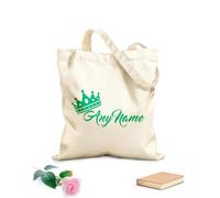 AILOONG Bolsa de playa de poliéster y algodón Princesa Heredera Príncipe Corona Tela de 340g/m² de grosor Material agradable para la piel
