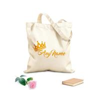 AILOONG Bolsa de playa de poliéster y algodón Princesa Heredera Príncipe Corona Tela de 340g/m² de grosor Material agradable para la piel