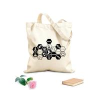 AILOONG Bolsa de playa de poliéster y algodón Tela de 12 oz de grosor Equipo de Ciencias Laboratorio Investigación Aprendizaje Educación Tecnología Material agradable para la piel 31x36cm Mediano