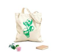 AILOONG Bolsa de playa de poliéster y algodón Tela de 340g/m² de grosor Cráneo Esqueleto Horror Anarquismo Libertad Chico Cool Material agradable para la piel