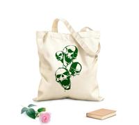 AILOONG Bolsa de playa de poliéster y algodón Tela de 340g/m² de grosor Cráneo Esqueleto Horror Anarquismo Libertad Chico Cool Material agradable para la piel