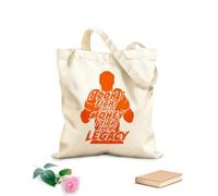AILOONG Bolsa de tela con asa plana campeón de boxeo vintage Tela de 340g/m² de grosor Sustituye a la mochila escolar