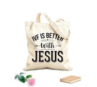 AILOONG Bolsa de tela con asa plana Citas y proverbios religiosos cristianos Tela de 12 oz de grosor Sustituye a la mochila escolar 25x30cm Pequeño