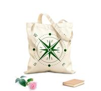 AILOONG Bolsa de tela con asa plana dirección cardinal Tela de 340g/m² de grosor Sustituye a la mochila escolar