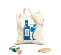 AILOONG Bolsa de tela con asa plana Icono de cóctel alcohol martini paraguas oliva Tela de 340g/m² de grosor Sustituye a la mochila escolar
