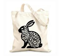 AILOONG Bolsa de tela con asa plana Signos del zodíaco chino, símbolos del año astrológico, animales tradicionales asiáticos, personajes del horóscopo. Tela de 12 oz de grosor 35x40cm