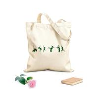 AILOONG Bolsa de tela con asa plana silueta de bailarina de pole dance Tela de 340g/m² de grosor Sustituye a la mochila escolar