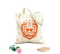 AILOONG Bolsa de tela con asa plana y conjunto de logotipos de guantes de boxeo Tela de 340g/m² de grosor Sustituye a la mochila escolar