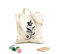 AILOONG Bolsa de tela con correa de cincha Art déco floral Art nouveau floral Tela de 12 oz de grosor Bolsa para dibujar 31x36cm Mediano