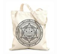 AILOONG Bolsa de tela con correa de cincha astrología, ocultismo, alquimia, masonería, signos esotéricos Tela de 12 oz de grosor Bolsa para dibujar 25x30cm Pequeño