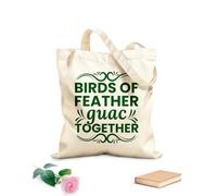 AILOONG Bolsa de tela con correa de cincha aves de plumaje guacamole juntas Tela de 340g/m² de grosor Bolsa para dibujar