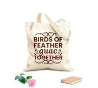 AILOONG Bolsa de tela con correa de cincha aves de plumaje guacamole juntas Tela de 340g/m² de grosor Bolsa para dibujar