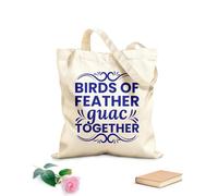 AILOONG Bolsa de tela con correa de cincha aves de plumaje guacamole juntas Tela de 340g/m² de grosor Bolsa para dibujar