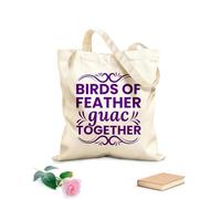 AILOONG Bolsa de tela con correa de cincha aves de plumaje guacamole juntas Tela de 340g/m² de grosor Bolsa para dibujar