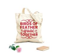 AILOONG Bolsa de tela con correa de cincha aves de plumaje guacamole juntas Tela de 340g/m² de grosor Bolsa para dibujar