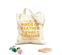 AILOONG Bolsa de tela con correa de cincha aves de plumaje guacamole juntas Tela de 340g/m² de grosor Bolsa para dibujar