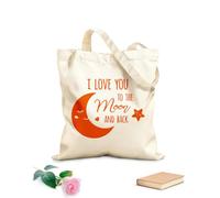 AILOONG Bolsa de tela con correa de cincha Bebé Luna te amo hasta la luna y más allá Tela de 340g/m² de grosor Bolsa para dibujar