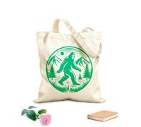 AILOONG Bolsa de tela con correa de cincha Bigfoot caminando bajo las estrellas en una aventura nocturna Tela de 340g/m² de grosor Bolsa para dibujar