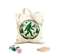 AILOONG Bolsa de tela con correa de cincha Bigfoot caminando bajo las estrellas en una aventura nocturna Tela de 340g/m² de grosor Bolsa para dibujar